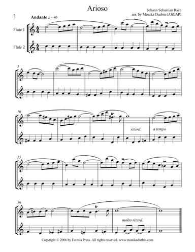 Wedding Music for Two Flutes (collection) - Flute Duet (arr. Monika Durbin)