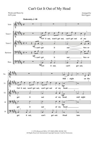 Can't Get It Out Of My Head (arr. Bob Eggers)