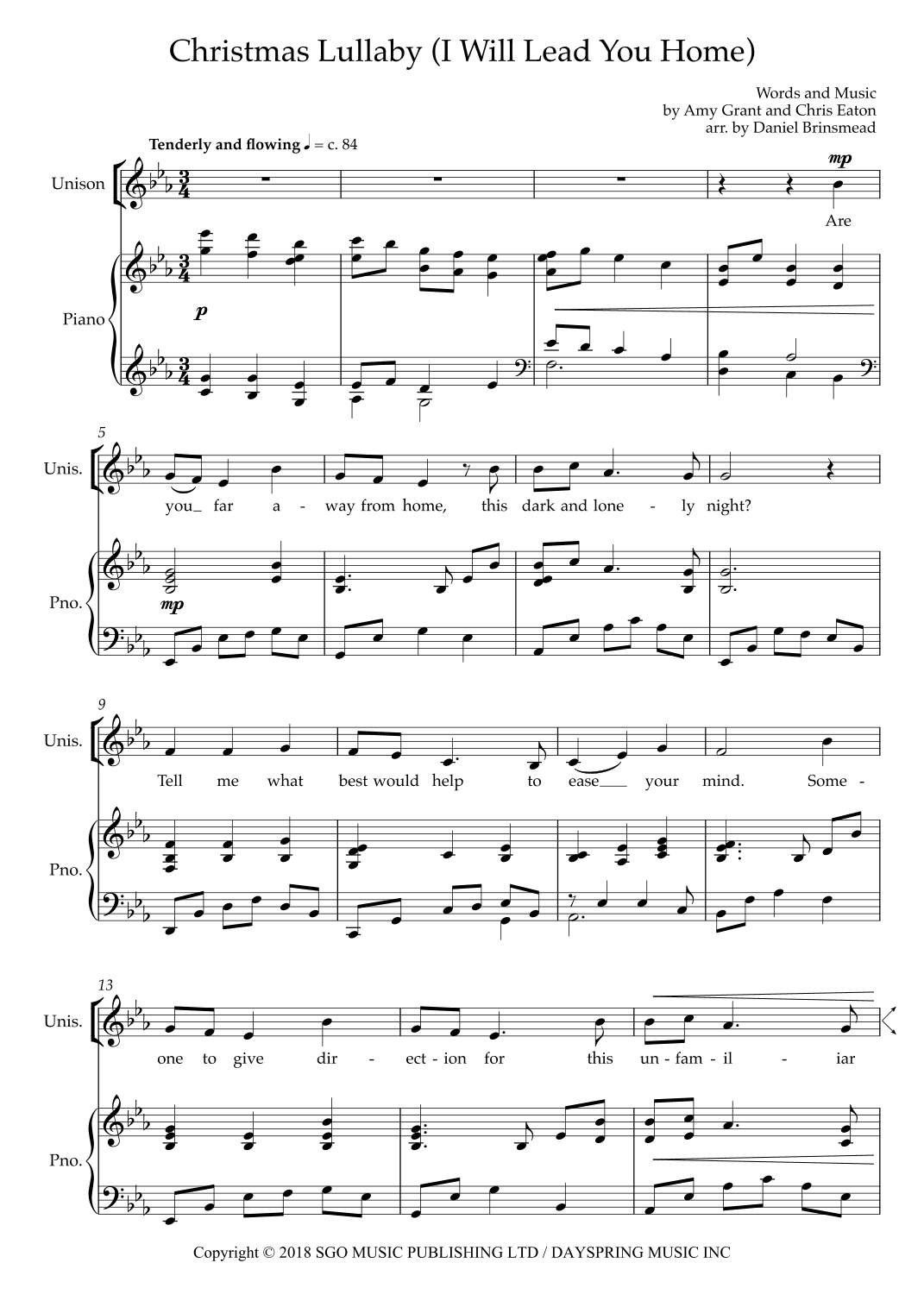 A Christmas Lullaby (arr. Daniel Brinsmead)