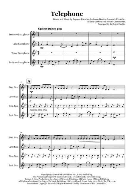 Telephone (feat. Beyonce) (arr. Kayleigh Huelin)