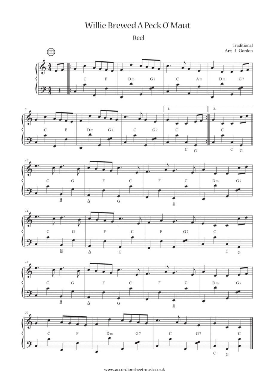Willie Brewed A Peck O' Maut (arr. Julia Gordon)