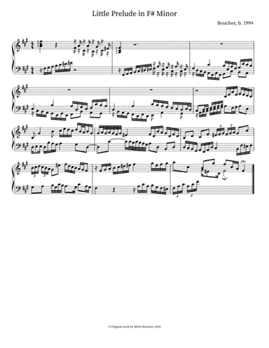 'Little' Prelude and Fugue in F# Minor: I. Prelude
