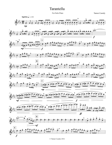 Tarantella - For Solo Flute