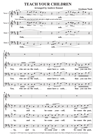 Teach Your Children (arr. Andrew Emmet)