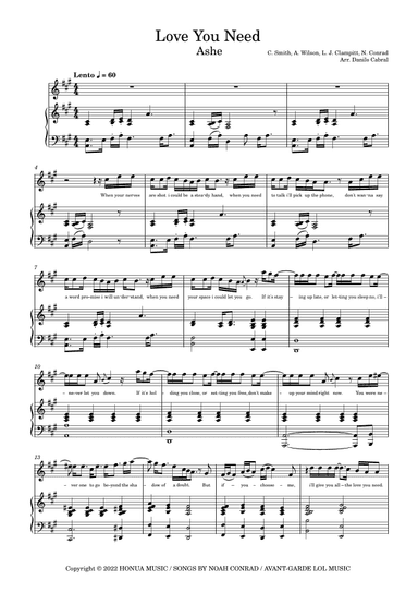 Love You Need (arr. Danilo Cabral)