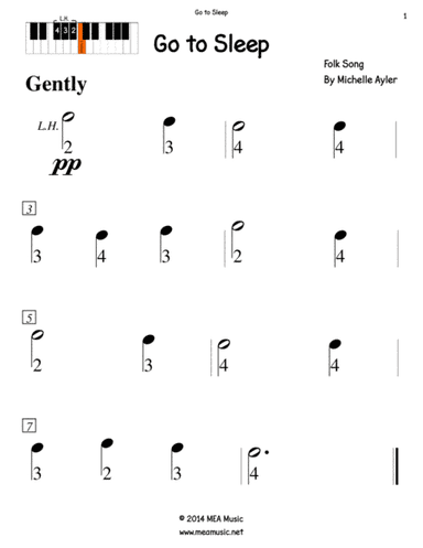 Go to Sleep (arr. Michelle Ayler)