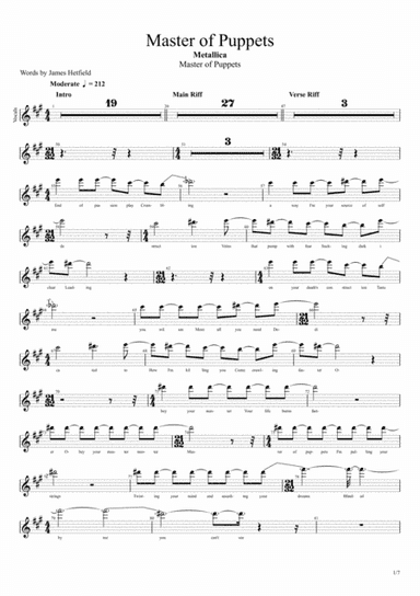 Master Of Puppets (arr. Hugo Neves)
