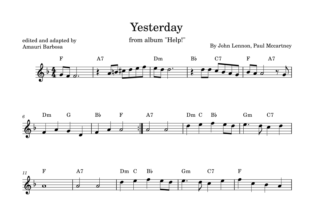 Yesterday (arr. Amauri Barbosa)