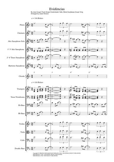 Evidencias (arr. Josiel Oliveira)