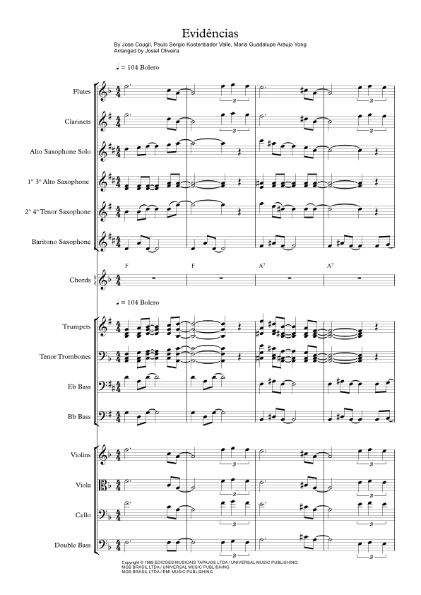 Evidencias (arr. Josiel Oliveira)