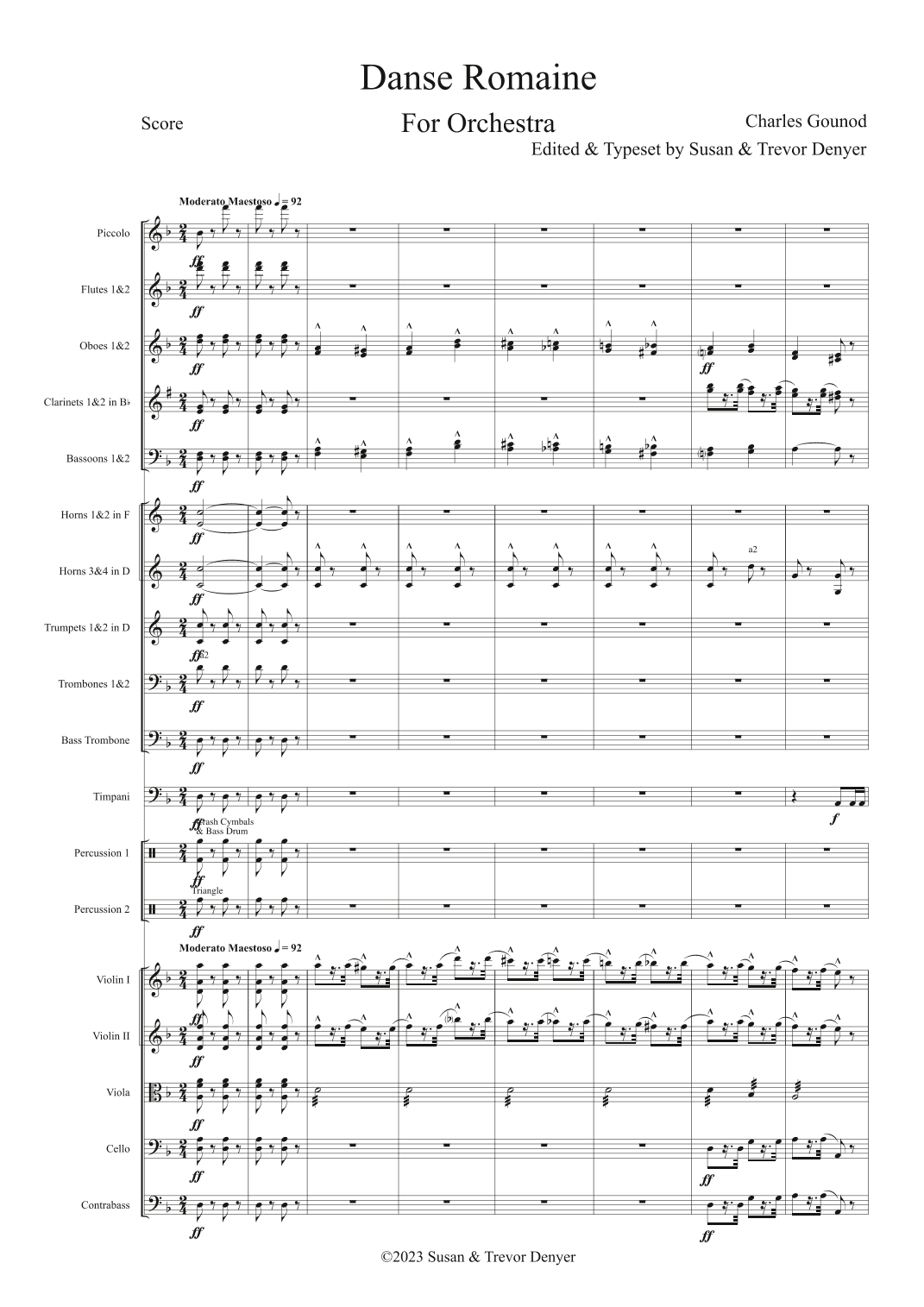 Danse Romaine (arr. Edited and transcribed by Susan & Trevor Denyer)
