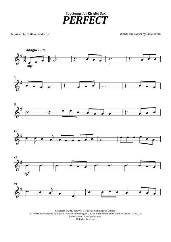 Perfect (arr. Guillaume Martin)