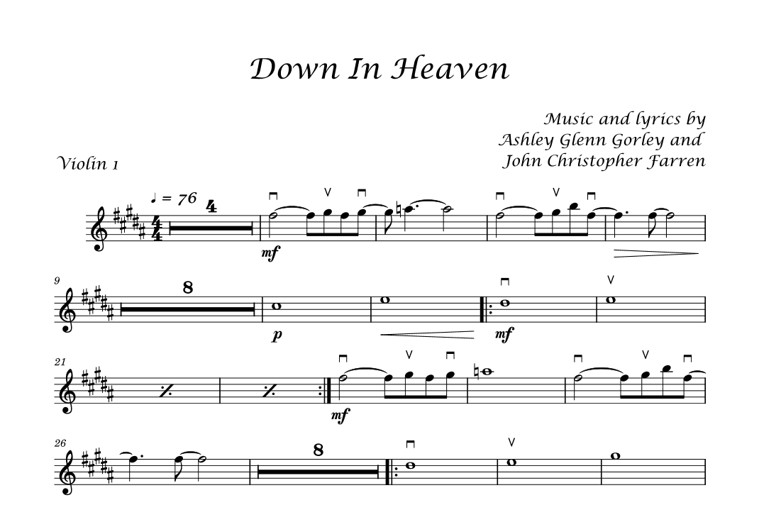 Down In Heaven (arr. David Lartey)