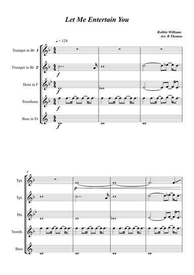 Let Me Entertain You (arr. Ben Thomas)