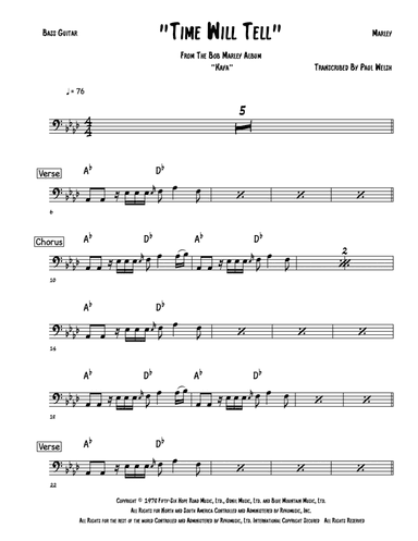 Time Will Tell (arr. Accubass)