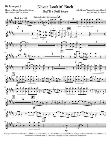 Never Lookin' Back (arr. Michael St. Aubin)