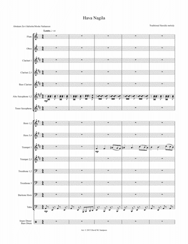 Hava Nagila (arr. David M. Sampson)
