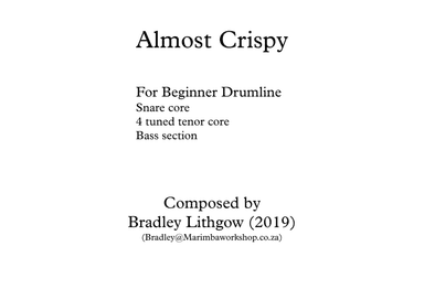Almost Crispy for Beginner Drumline