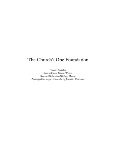 The Church's One Foundation (arr. Jennifer Durham)