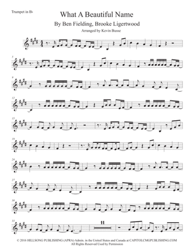 What A Beautiful Name (arr. Kevin Busse)