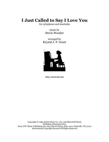 I Just Called To Say I Love You (arr. Krystal J. Grant)