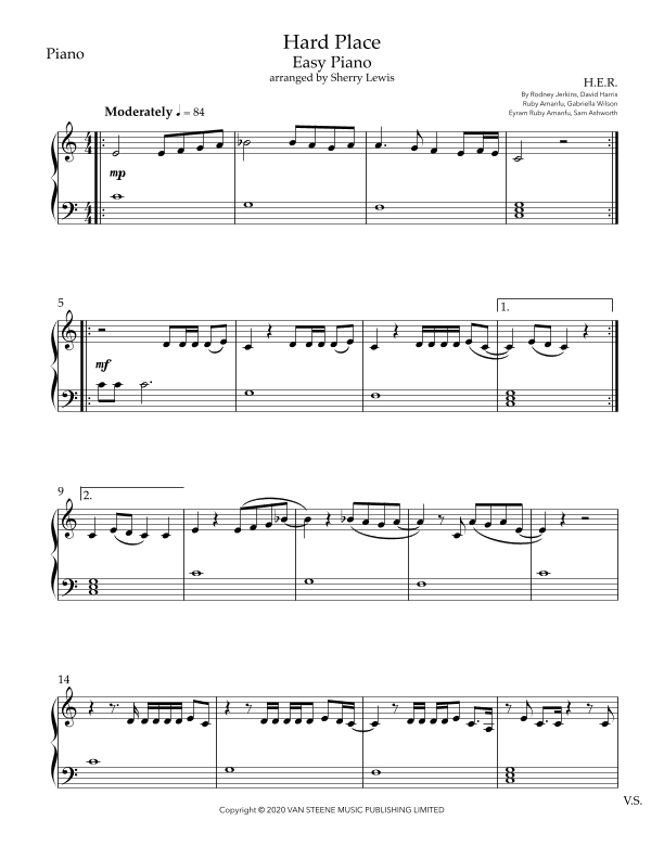 Hard Place - H.e.r (arr. Sherry Lewis)