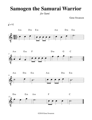 Samogen the Samurai Warrior  - Play Along!