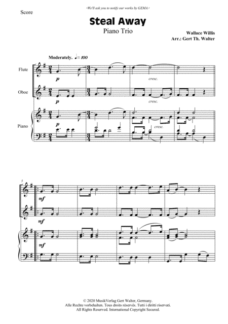 Steal Away (arr. Gert Th. Walter)