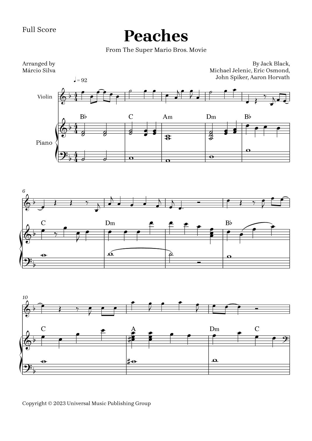 Peaches (arr. Márcio Silva)