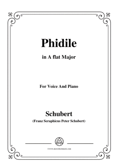 Schubert-Phidile,in A flat Major,for Voice&Piano (arr. MSM)