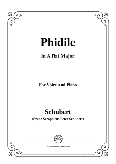 Schubert-Phidile,in A flat Major,for Voice&Piano (arr. MSM)