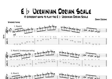 Eb Ukrainian Dorian Scale (4 Ways to Play)