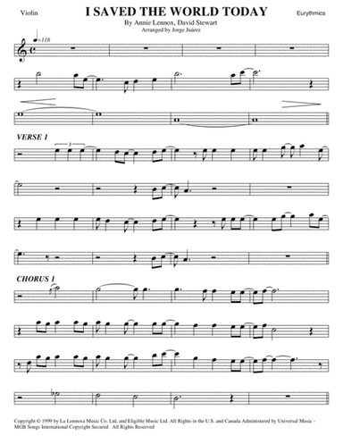 I Saved The World Today (arr. Jorge Juárez)