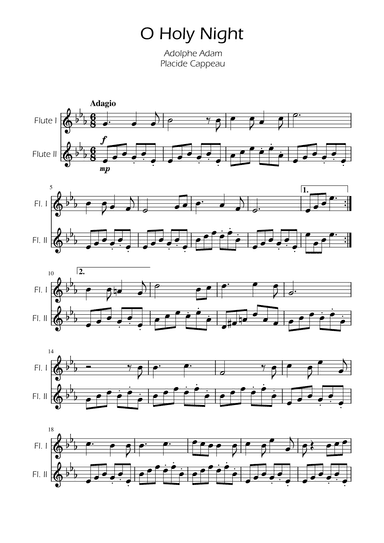 O Holy Night - Flute Duet (arr. Ygor Nunes)