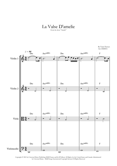 La Valse D'amelie (arr. SMMUS)