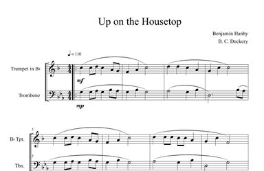 Up on the Housetop (Trumpet and Trombone Duet) (arr. B. C. Dockery)