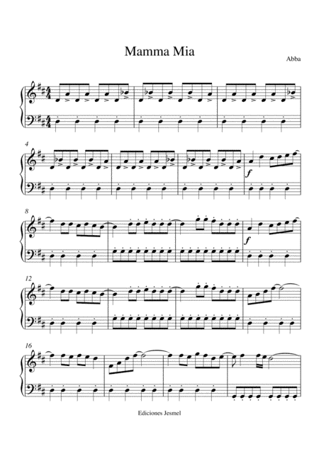 Mamma Mia (arr. Jesús Meléndez)