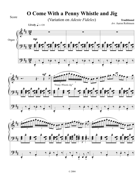 O Come with a Penny Whistle and Jig (Variation on "Adeste Fideles")