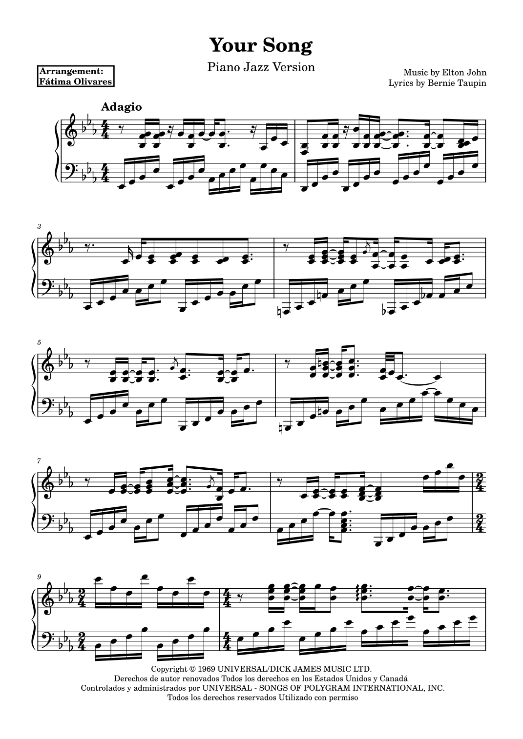 Your Song (arr. Fátima Olivares)