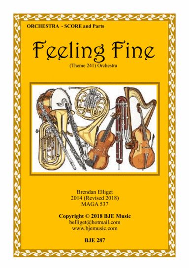 Feeling Fine - Orchestra Score and Parts PDF