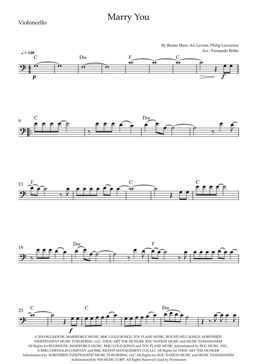 Marry You (arr. Fernando Britto)