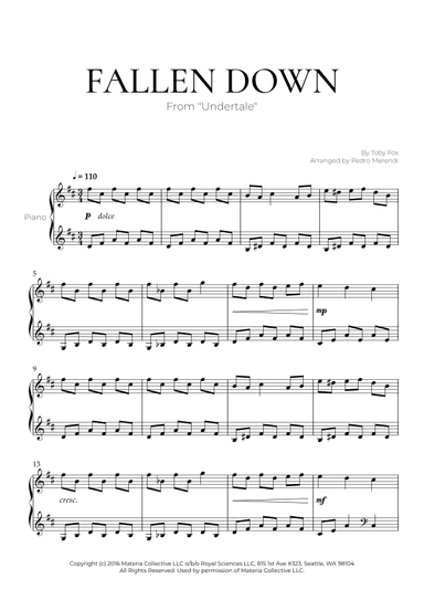 Fallen Down (arr. Pedro Merendi)