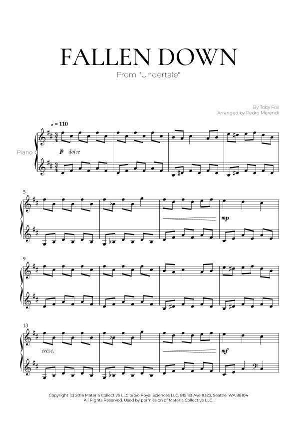 Fallen Down (arr. Pedro Merendi)
