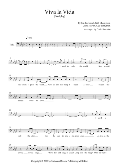 Viva La Vida (arr. Cadu Barcelos)