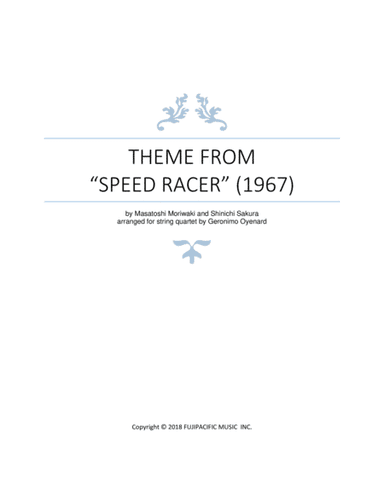 Speed Racer (go Speed Racer) (arr. Geronimo Oyenard)
