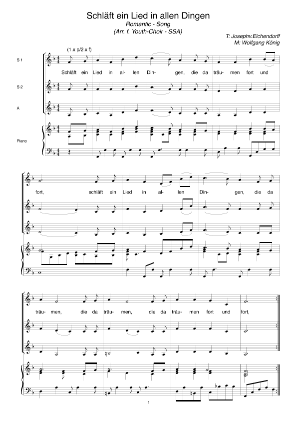 Schläft ein Lied in allen Dingen