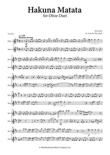 Hakuna Matata (arr. Dominic McGonigal)
