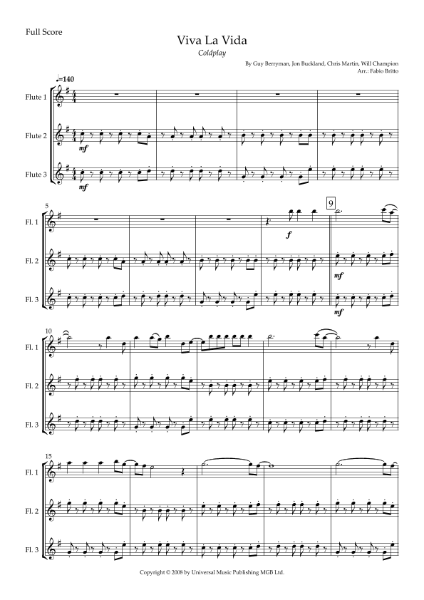 Viva La Vida (arr. Fabio Britto)