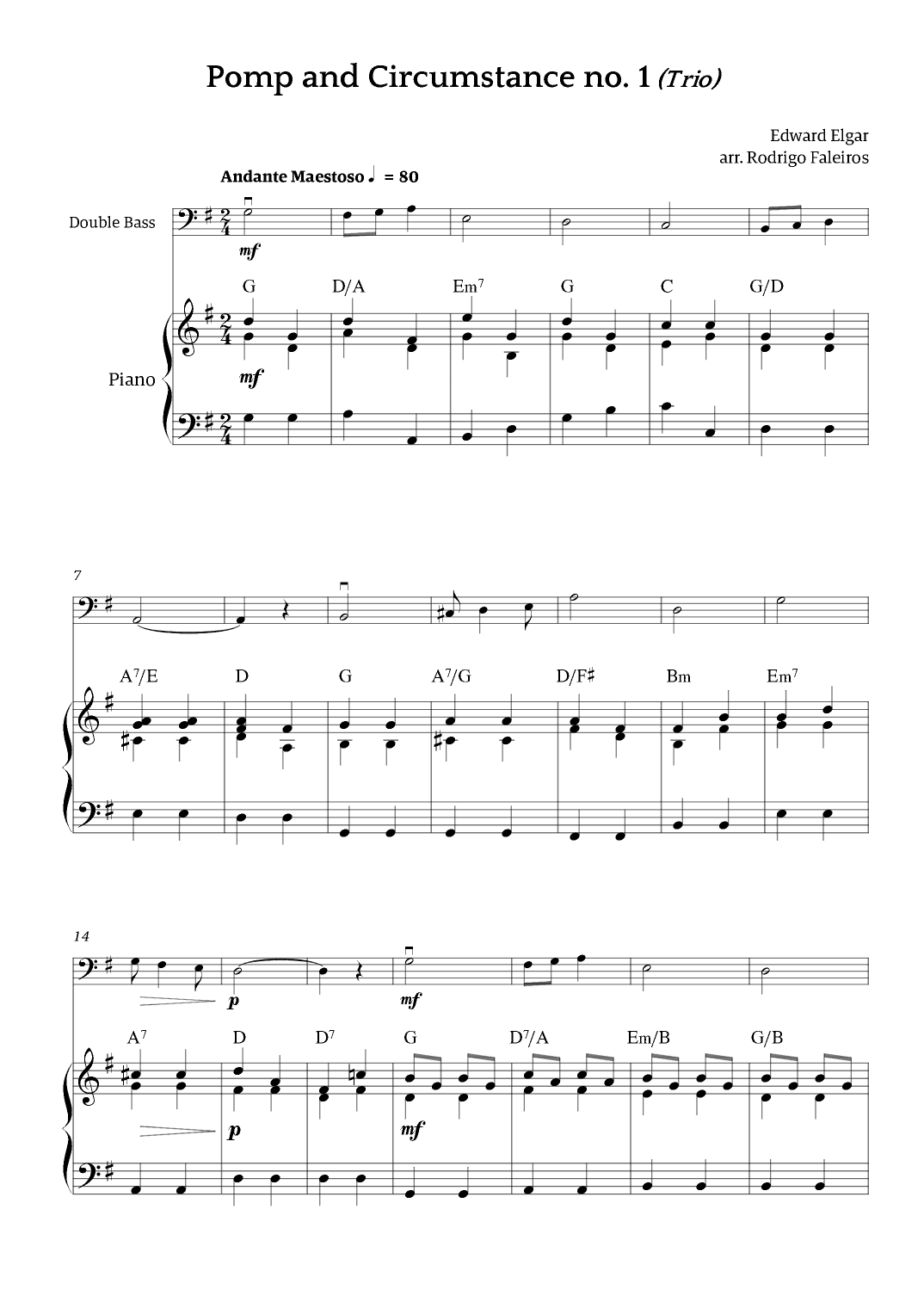 Pomp and Circumstance no. 1 (Trio) (arr. Rodrigo Faleiros)
