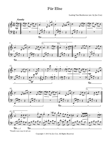 Für Elise (arr. Joe Cox)